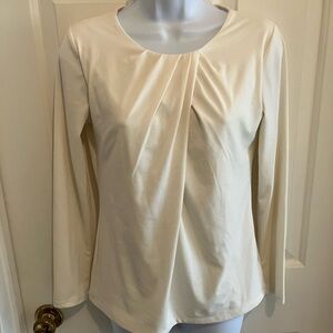 Talbots Ivory Knit Top, PS, Long Sleeves